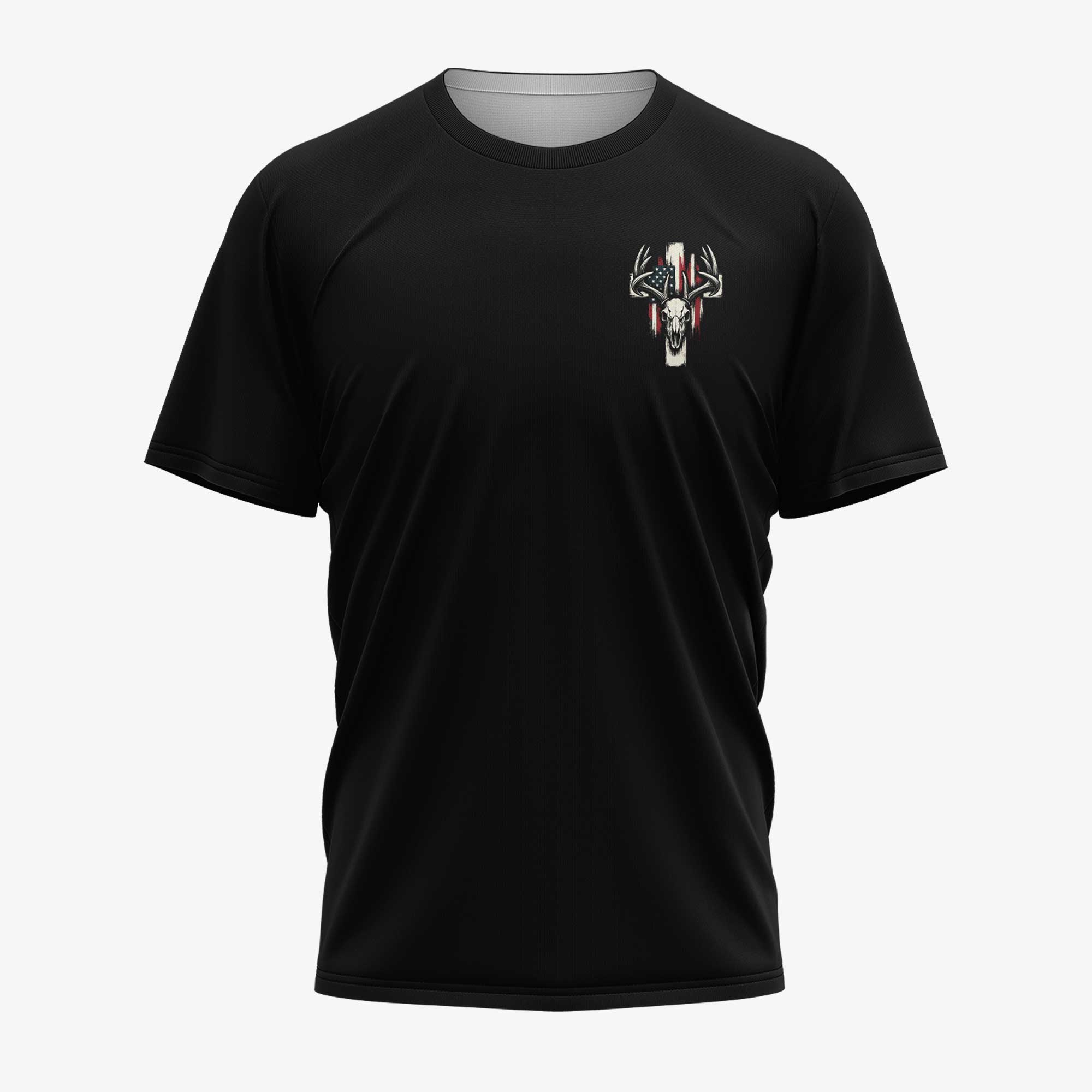 Hunting Run Through My Veins But Jesus Leads My Way Custom Name T-Shirt
