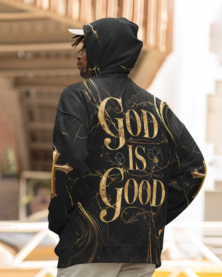God Is Good All Over Print Zip Hoodie - Christ Color