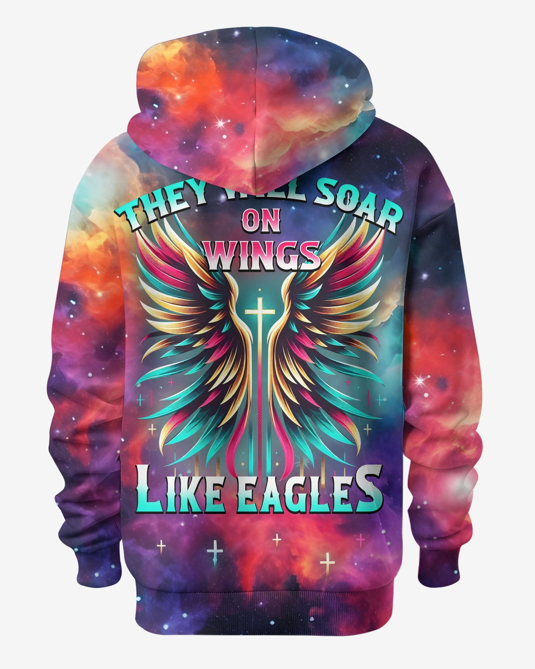 They Will Soar On Wings Like Eagles All Over Print Hoodie - Christ Color