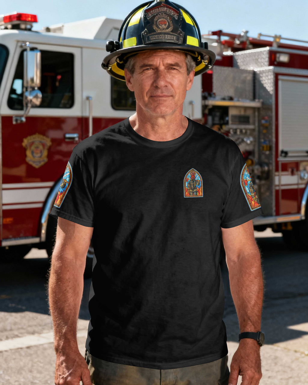 Kneel Before God Stand Tall Before The Flames T-Shirt