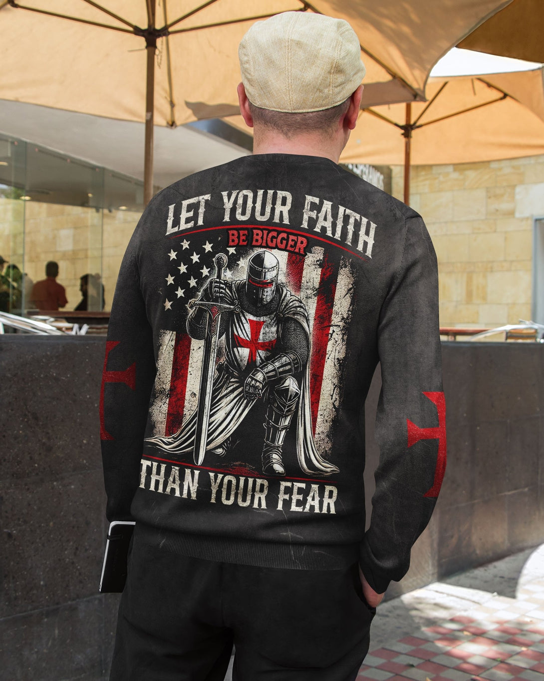 Let Your Faith Be Bigger Than Your Fear All Over Print Sweater - Christ Color