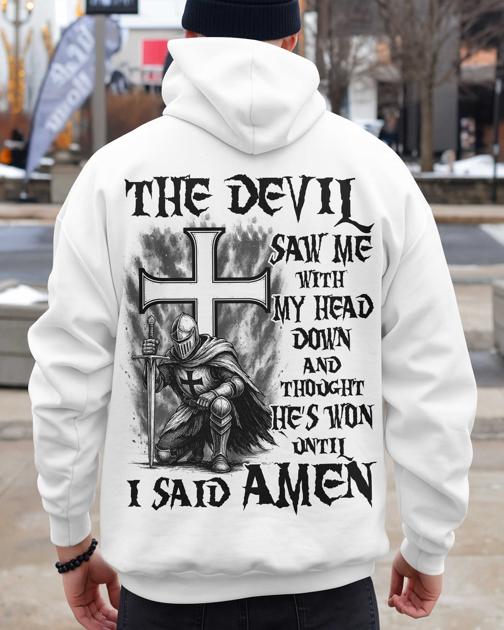 The Devil Saw Me With My Head Down And Thought He's Won Until I Said Amen T-Shirt