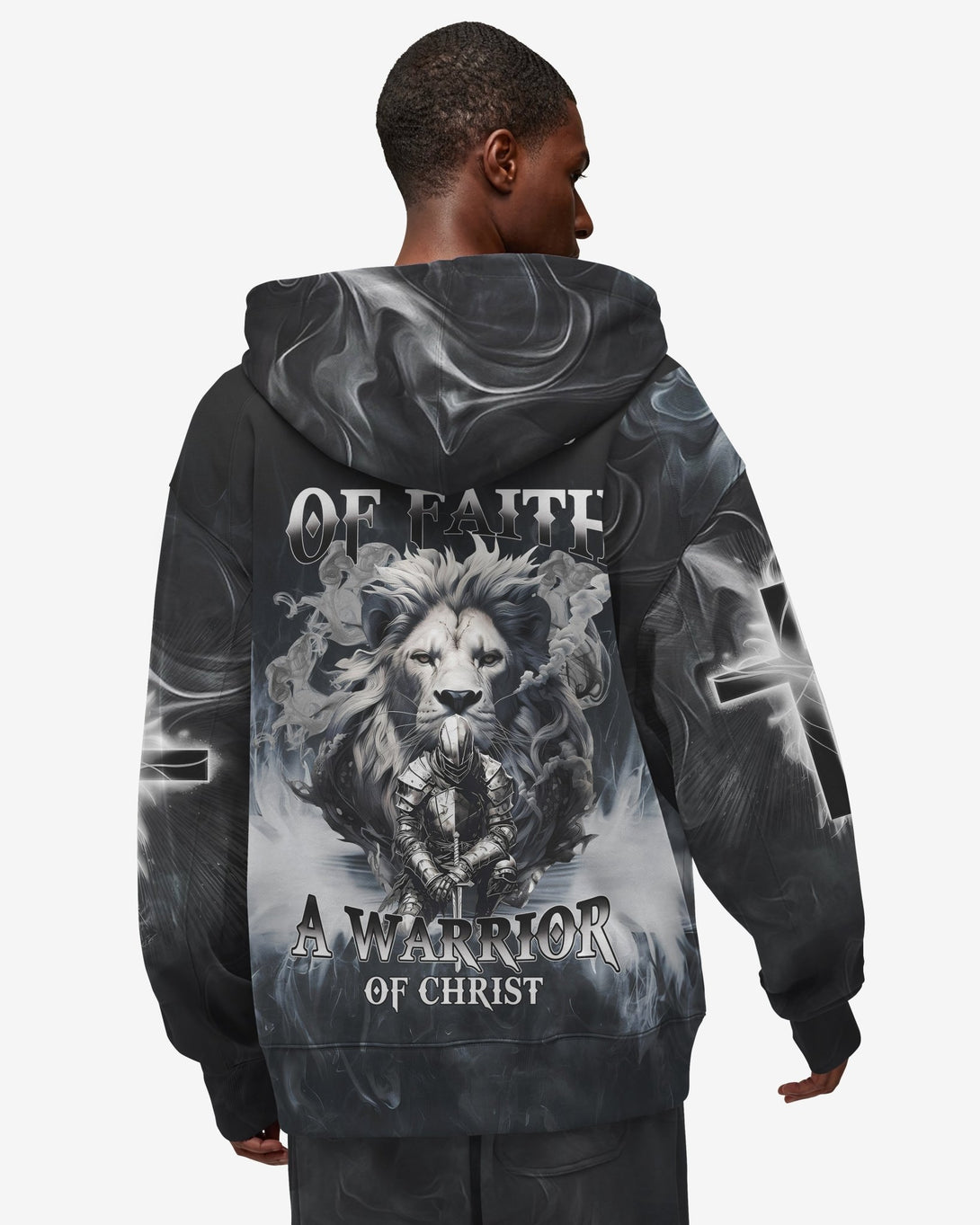 A Child Of God A Man Of Faith All Over Print Zip Hoodie - Christ Color