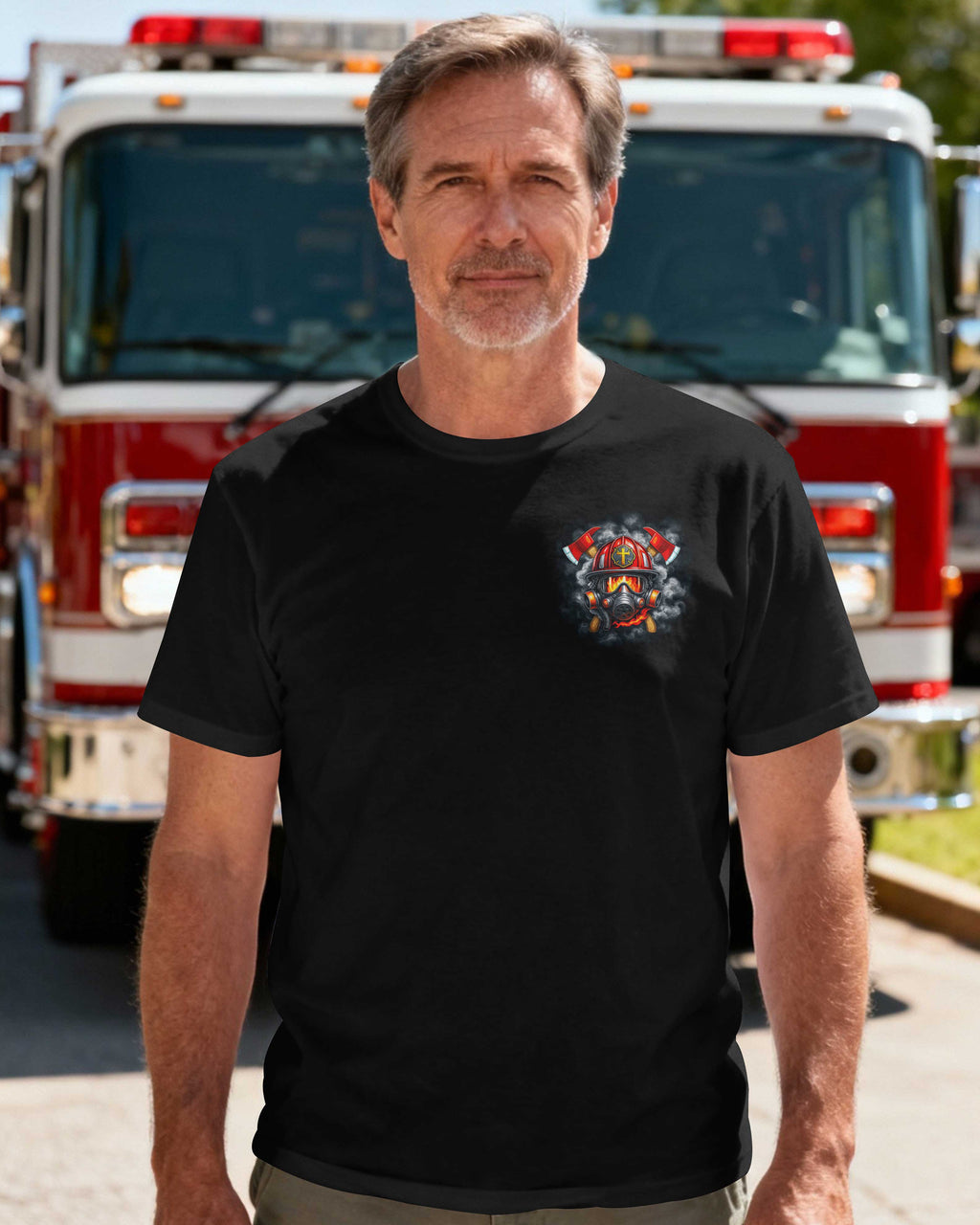 Through Fire And Smoke I Stand With The Cross T-Shirt