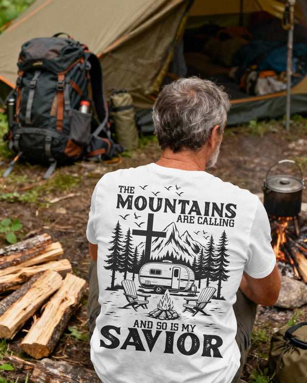 The Mountains Are Calling And So Is My Savior All Over Print T-Shirt