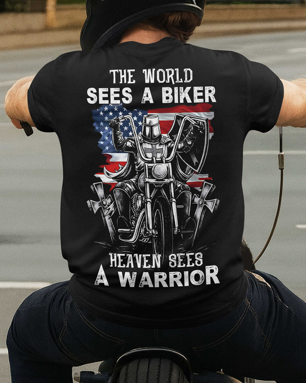 The World Sees A Biker All Over Print T-Shirt