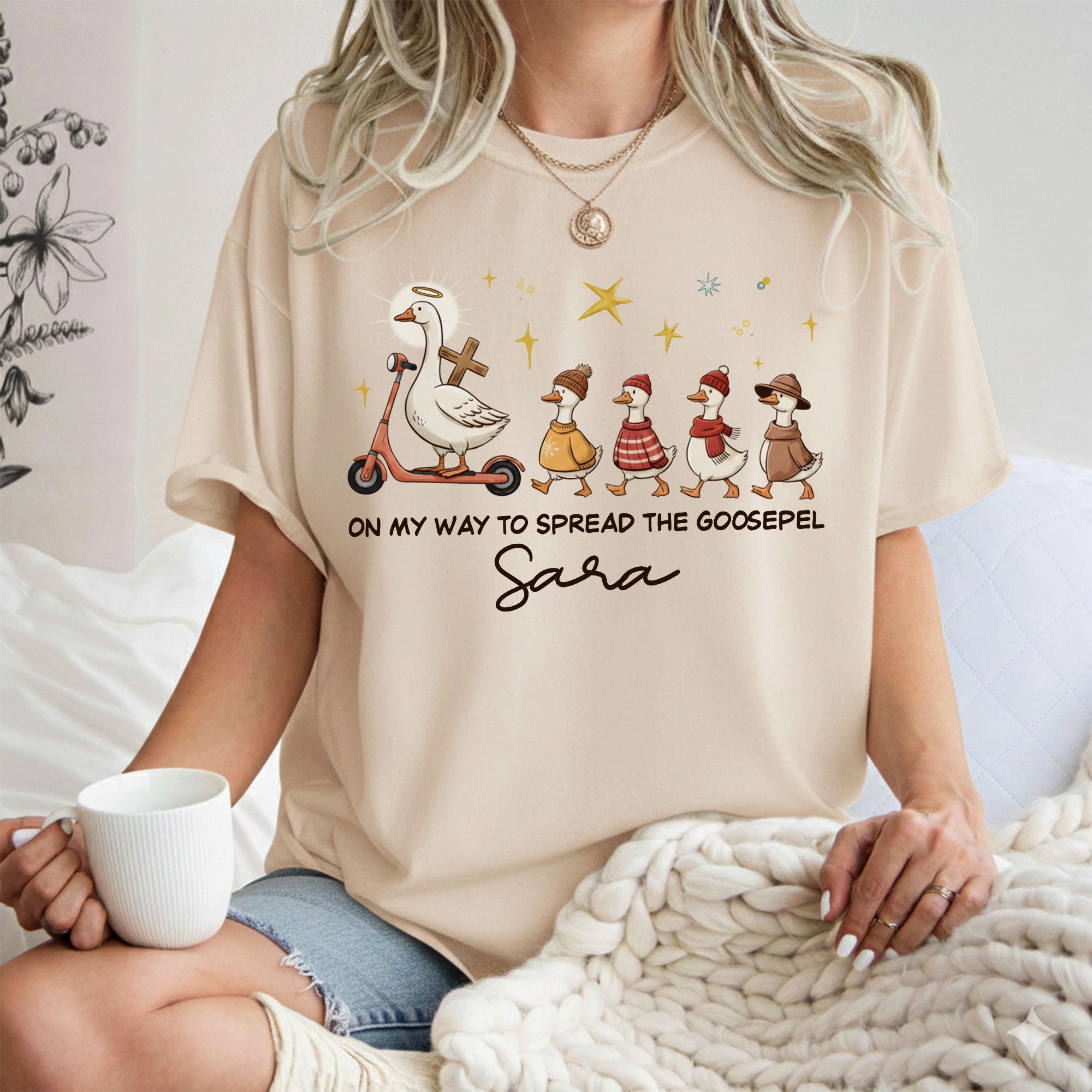 On My Way To Spread The Goosepel Sara T-Shirt