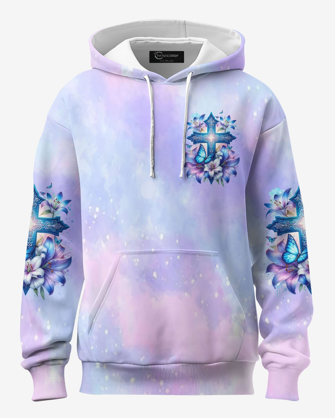 In God And The Power Of Prayer All Over Print Hoodie - Christ Color