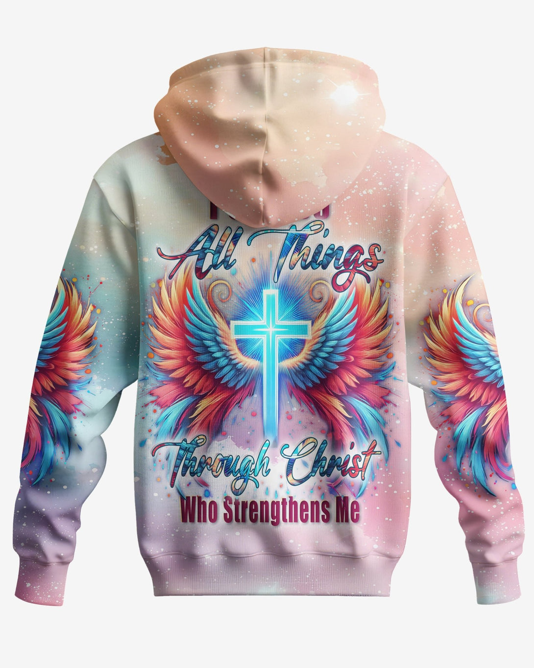 I Can Do All Things Through Christ Who Strengthens Me All Over Print Zip Hoodie - Christ Color