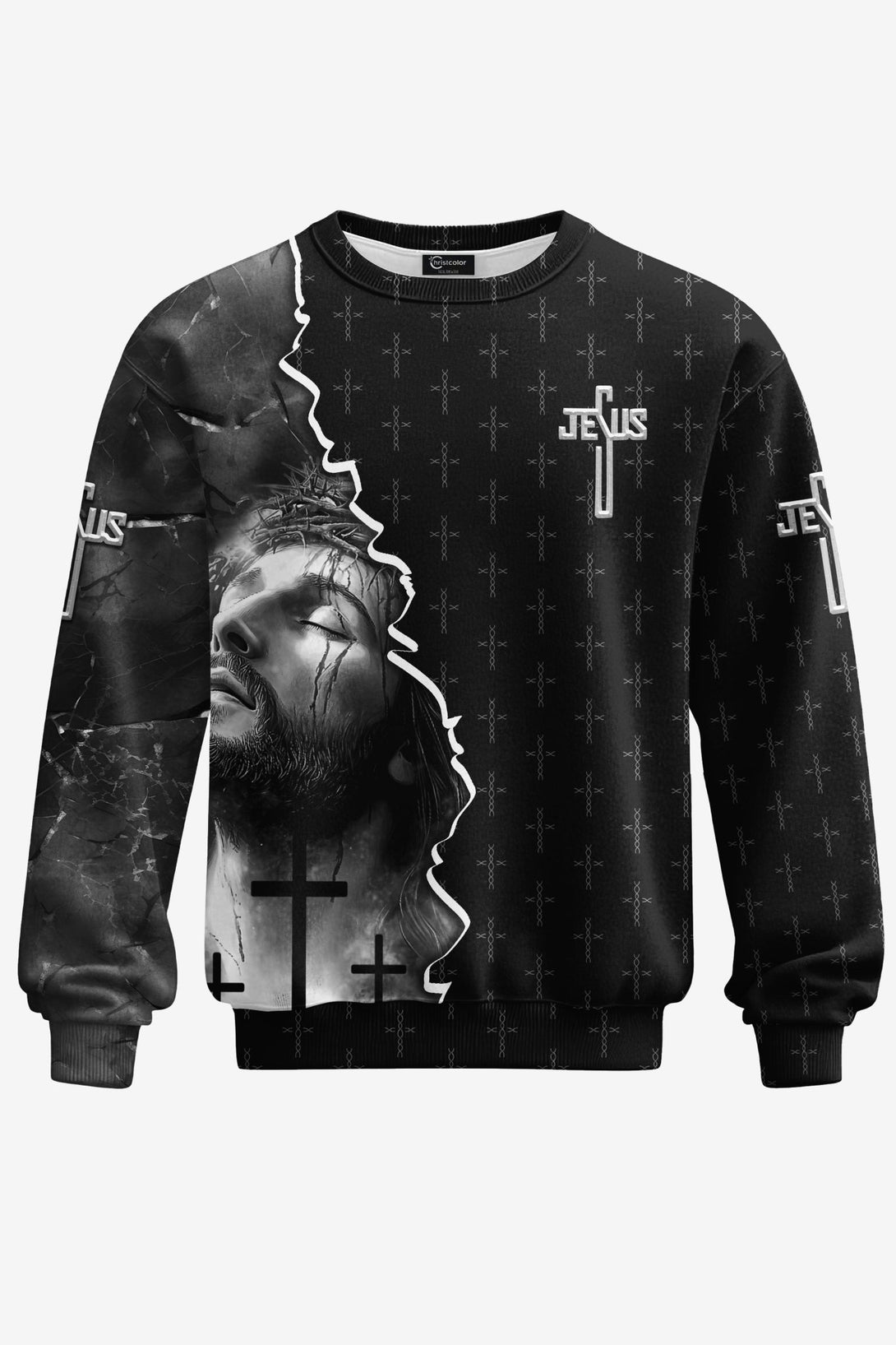 Love Has Conquered The Grave All Over Print Sweater - Christ Color