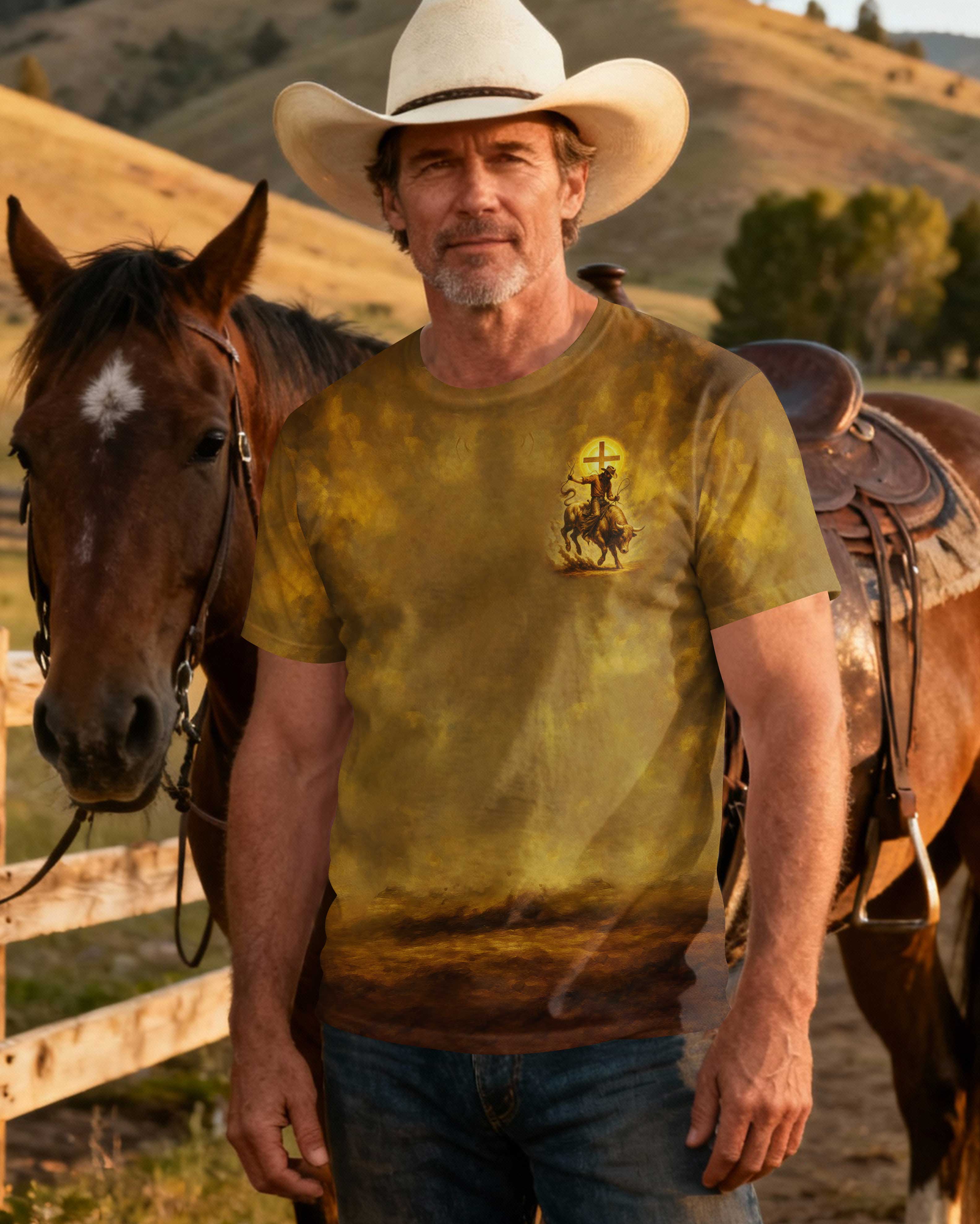 This Cowboy Ain't Fear Nothin' The Lord Is With Me T-Shirt
