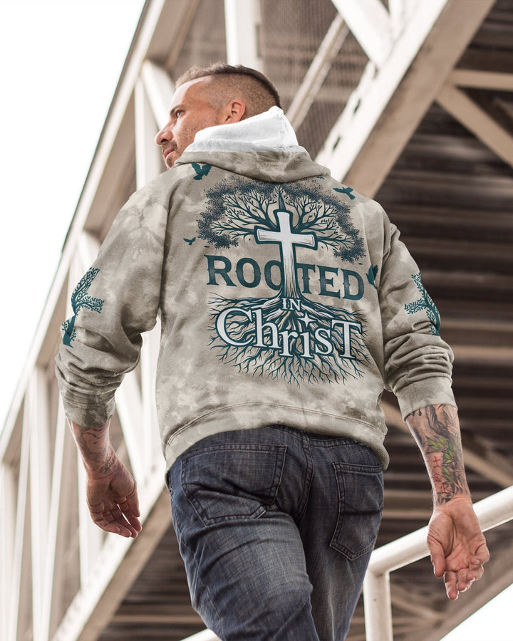 Rooted In Christ All Over Print Zip Hoodie - Christ Color