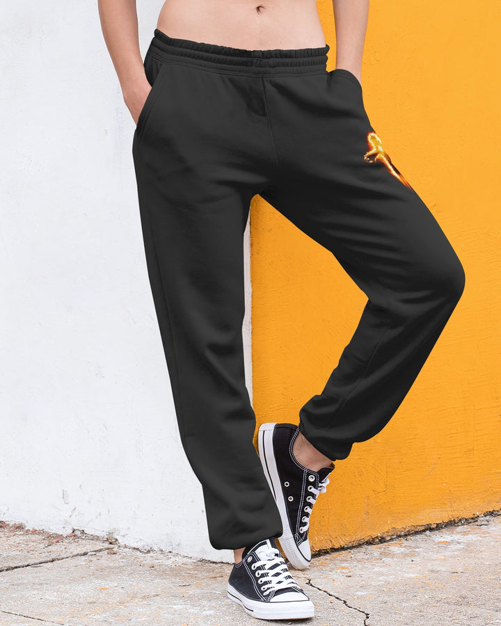 Baptized In Fire All Over Print Jogger Pants - Christ Color