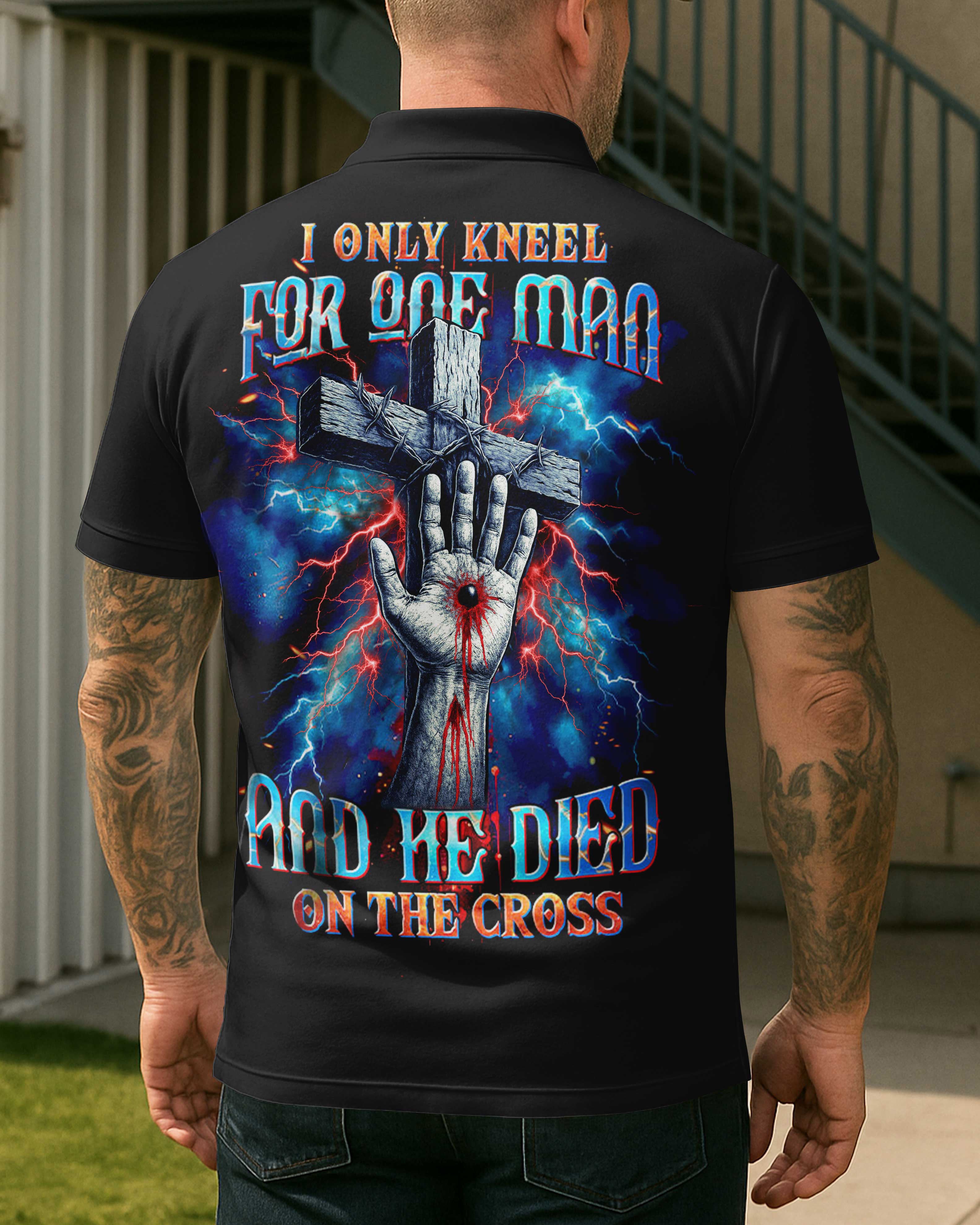 I Only Kneel For One Man All Over Print Polo T-Shirt