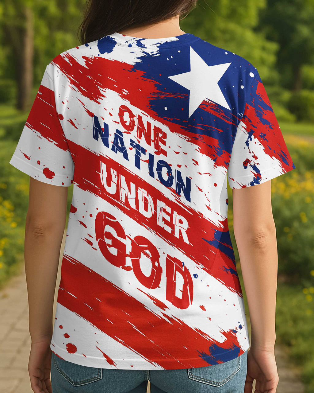 One Nation Under God All Over Print T-Shirt