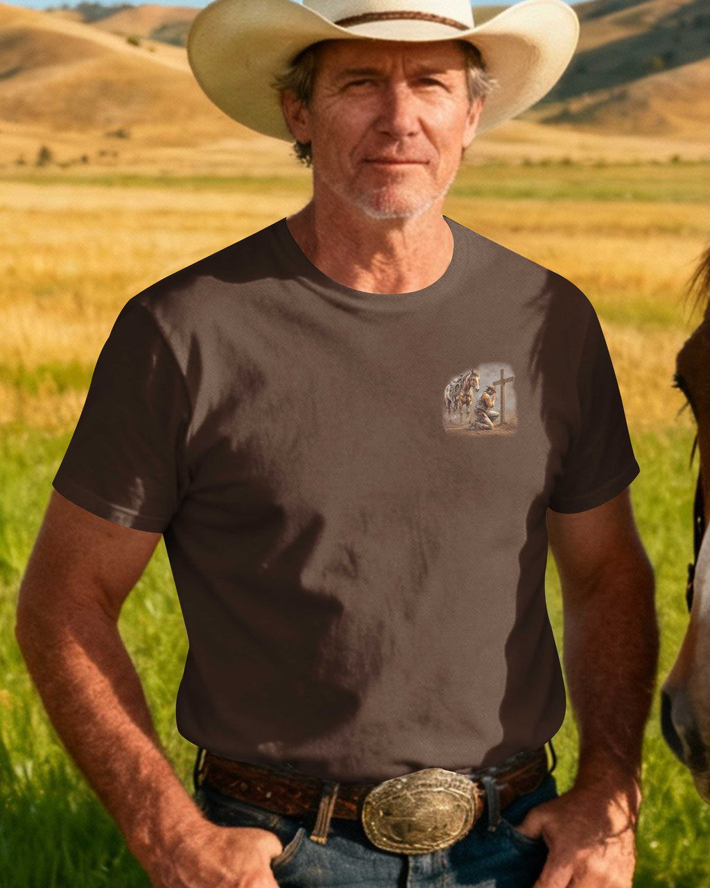 This Cowboy Only Kneels Before God T-Shirt