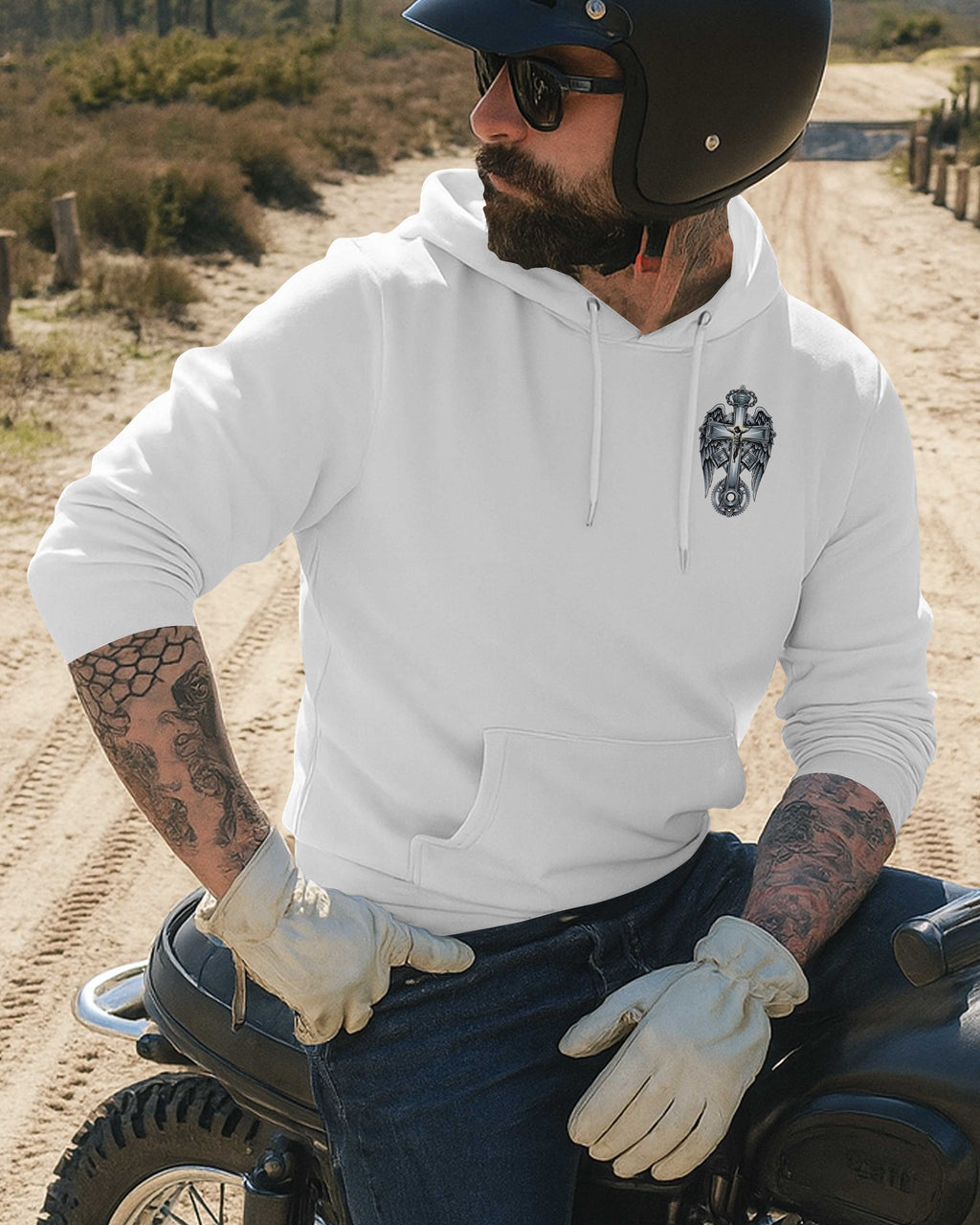 I Am A Simple Man I Like Motorcycles And Believe In Jesus Hoodie