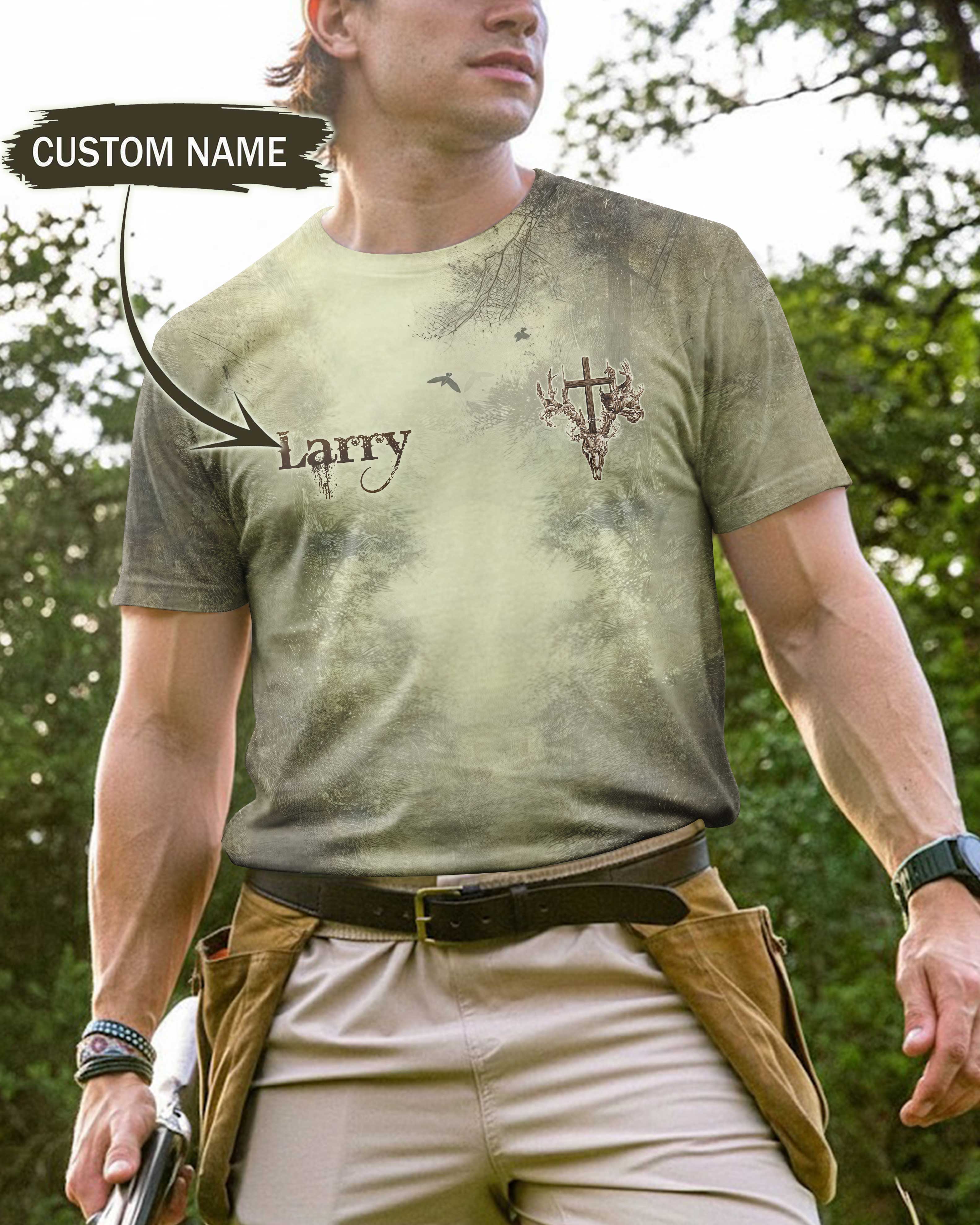 I Live For The Hunt Custom Name T-Shirt