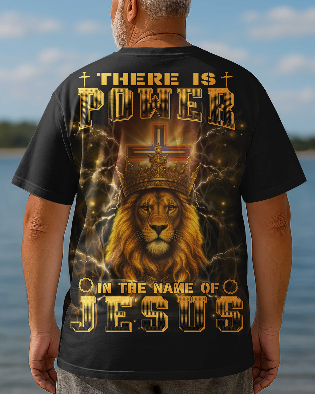 There Is Power In The Name Of Jesus All Over Print T-Shirt