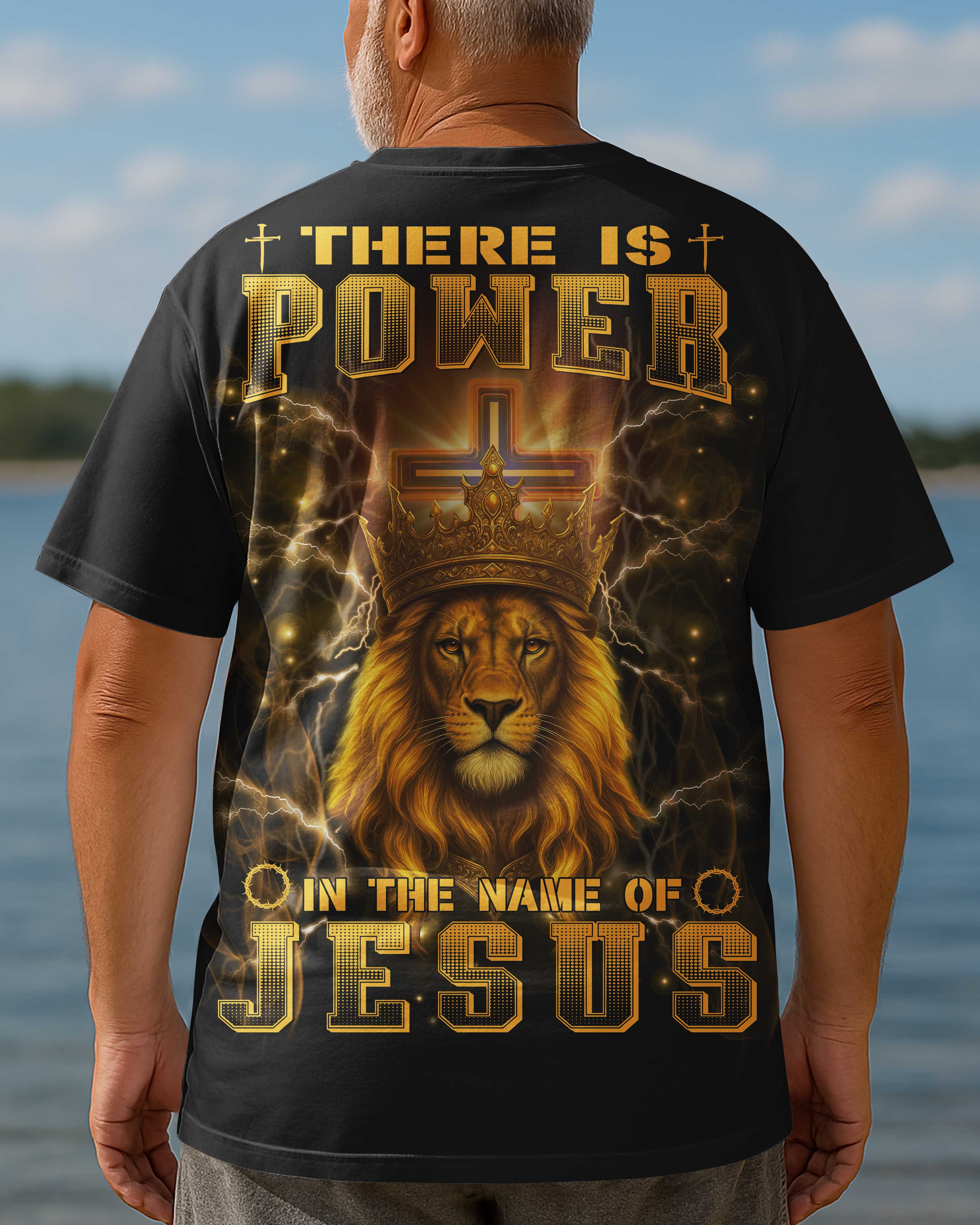 There Is Power In The Name Of Jesus All Over Print T-Shirt
