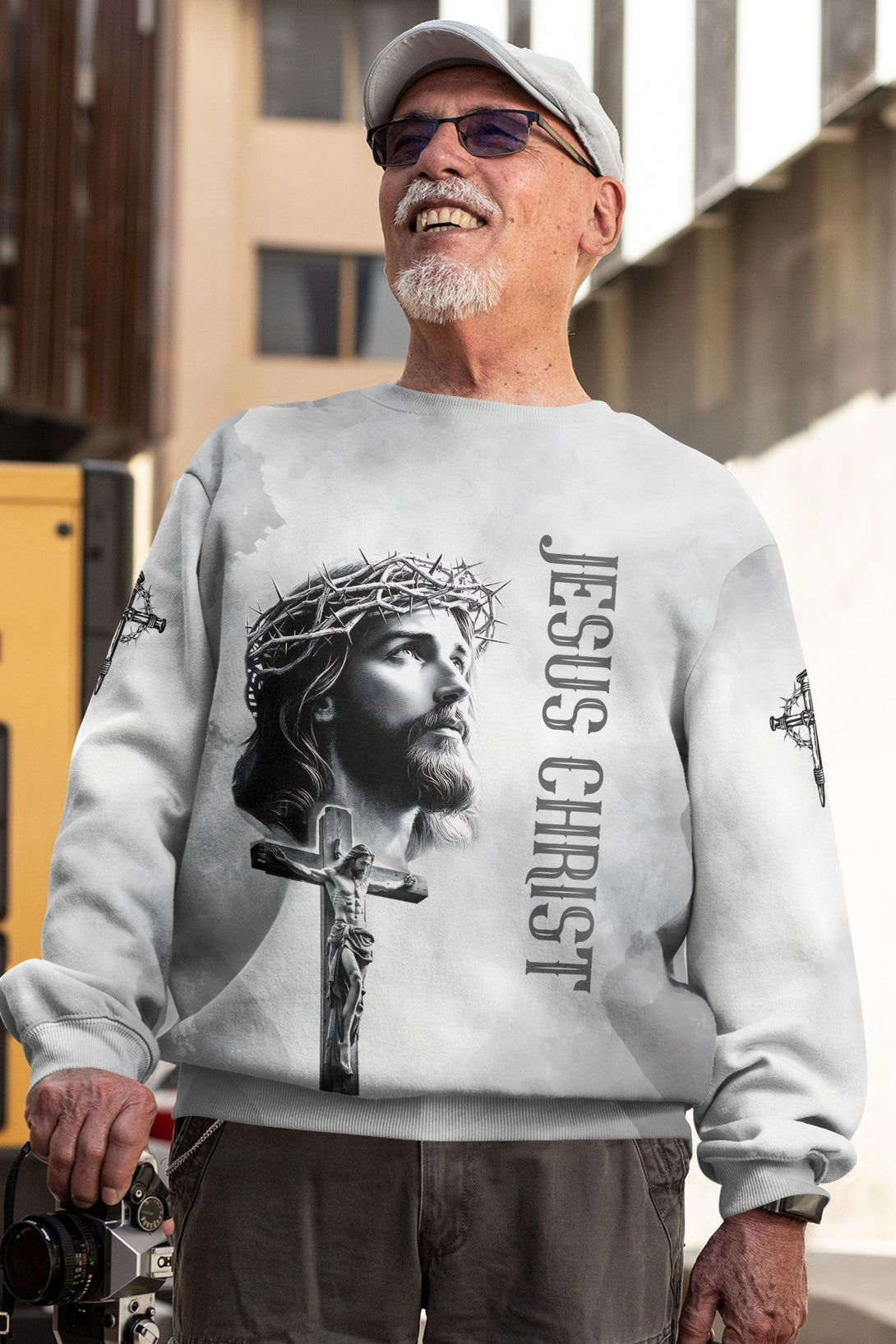 Yet He Chose Me All Over Print Sweater - Christ Color
