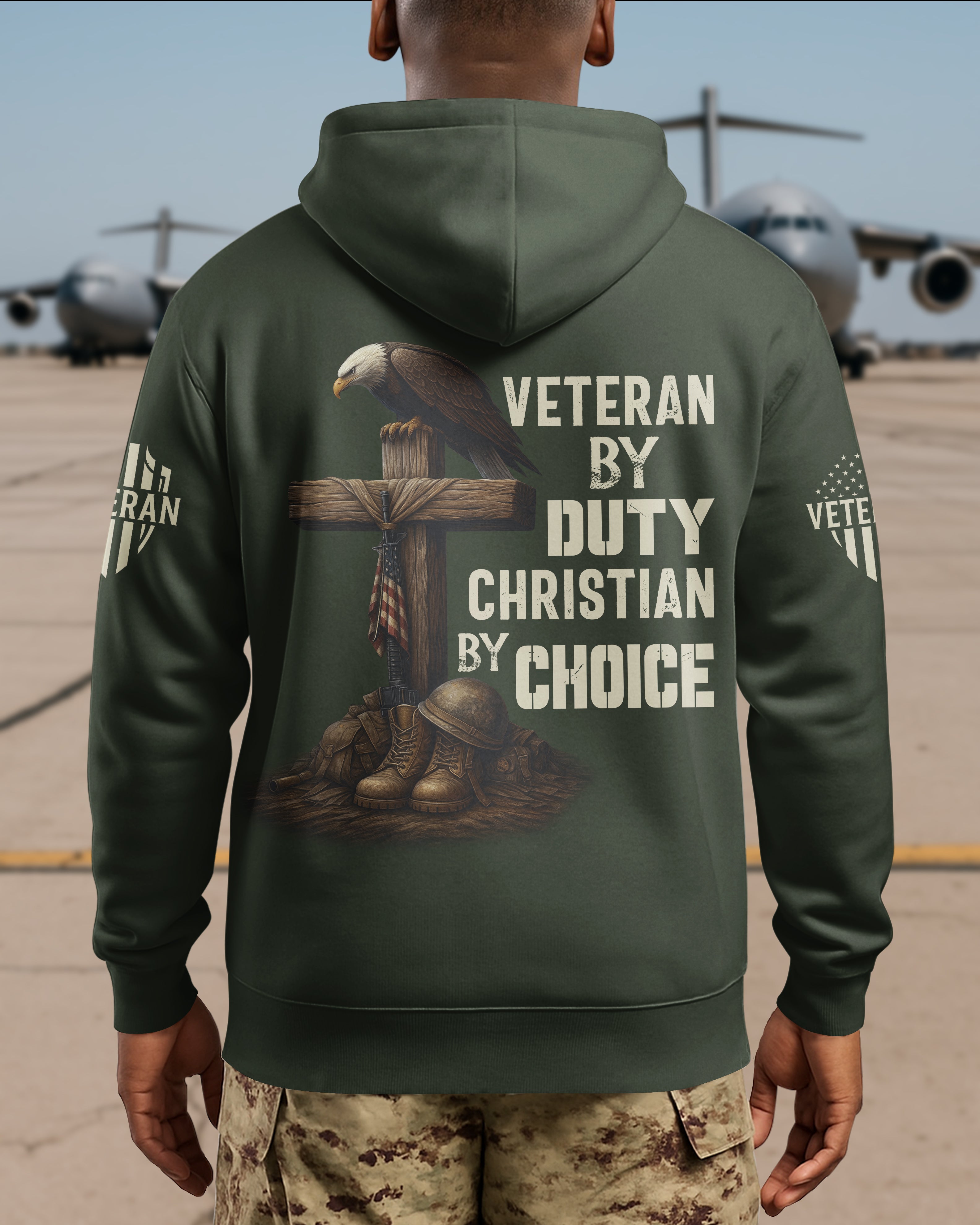 Veteran By Duty Christian By Choice Hoodie