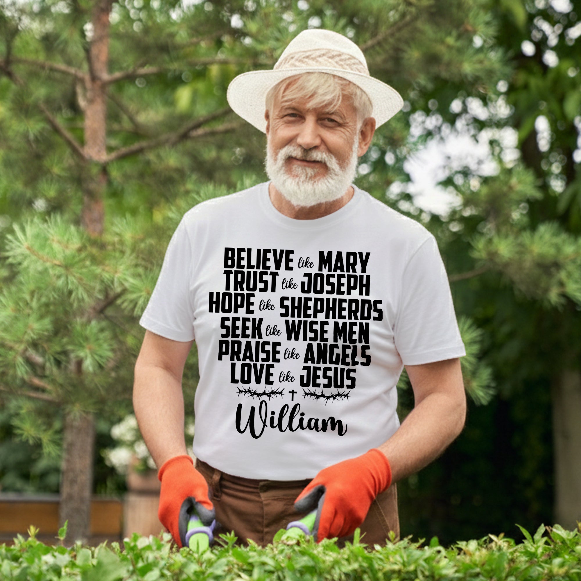 Believe Like Mary Trust Like Joseph Love Like Jesus T-Shirt