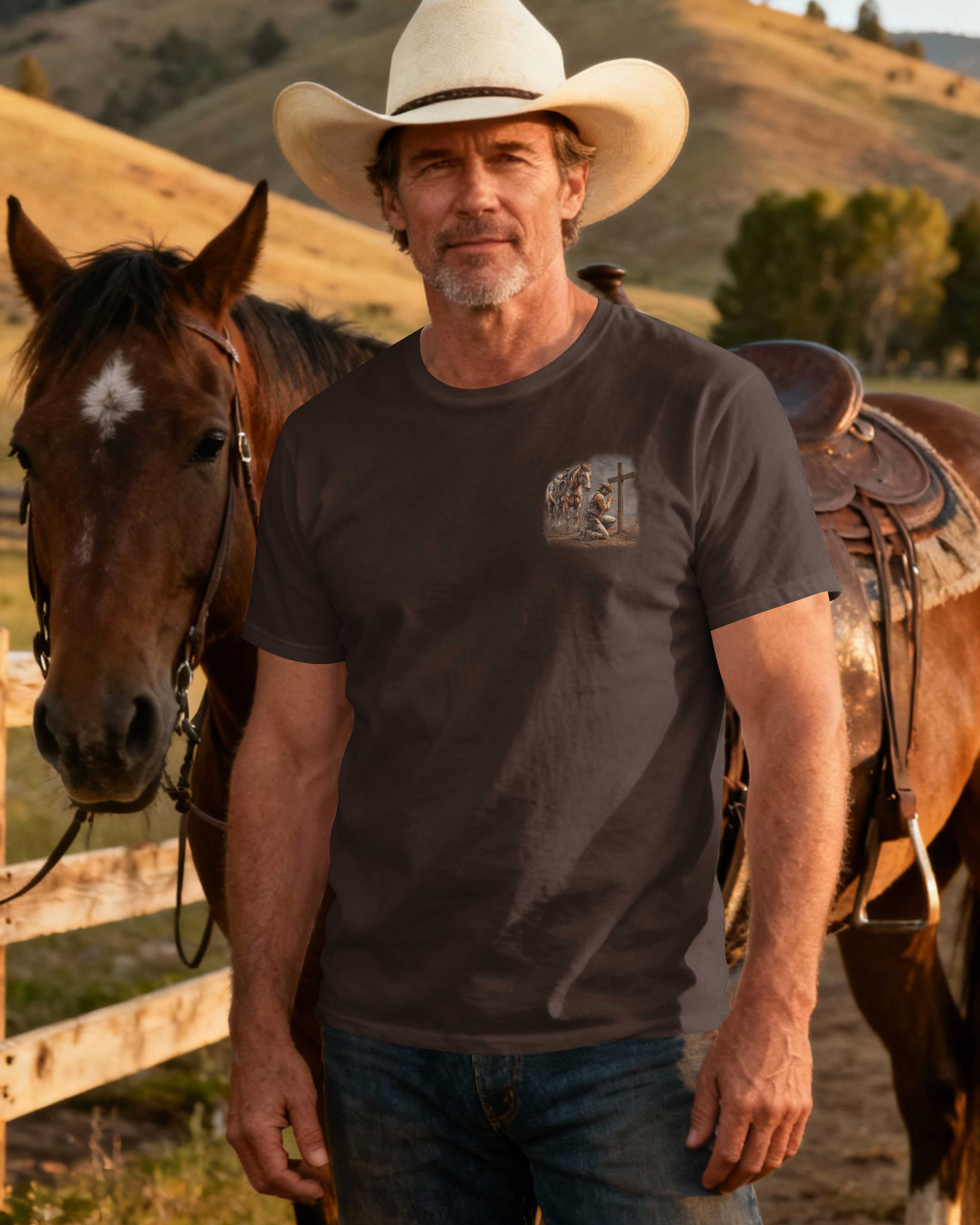 This Cowboy Only Kneels Before God T-Shirt
