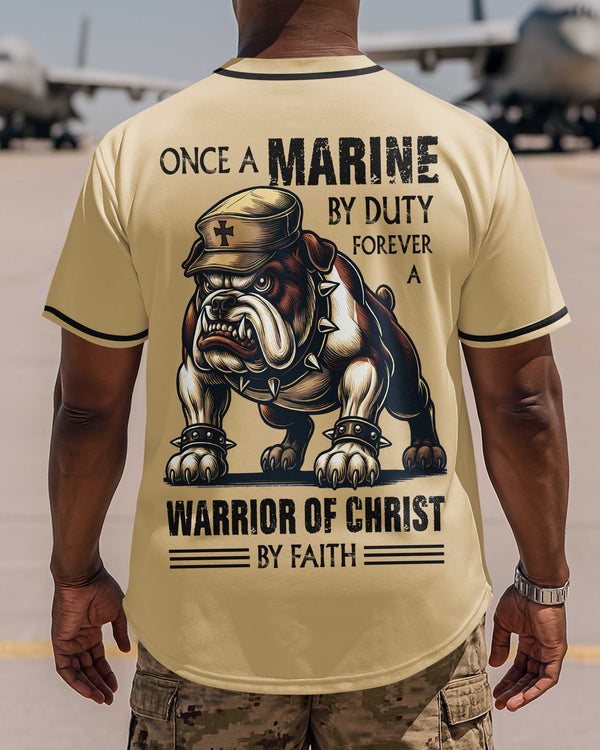 Once A Marine By Duty Forever A Warrior Of Christ By Faith Jersey