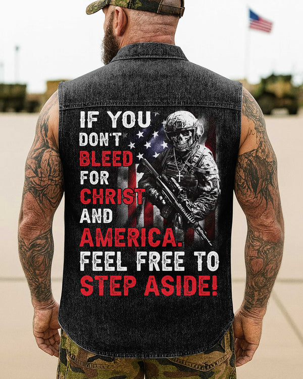 If You Don't Bleed Sleevesless Denim Shirt