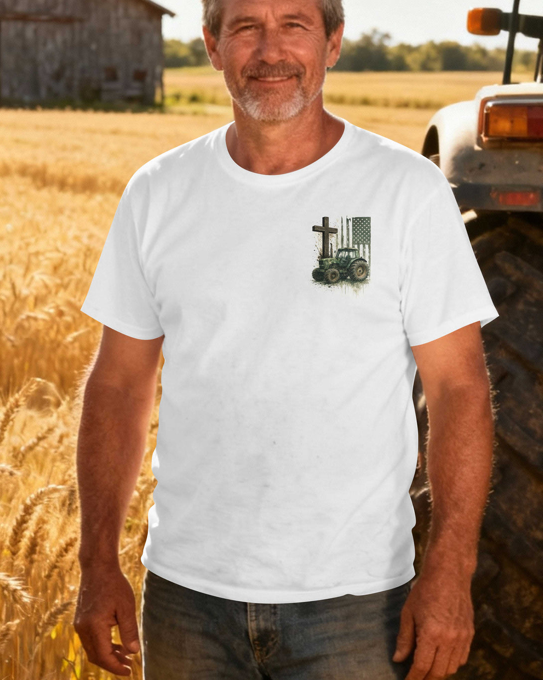 Tractor Jesus That's What I Do I Ride Tractors And Believe In Jesus T-Shirt – Christcolor