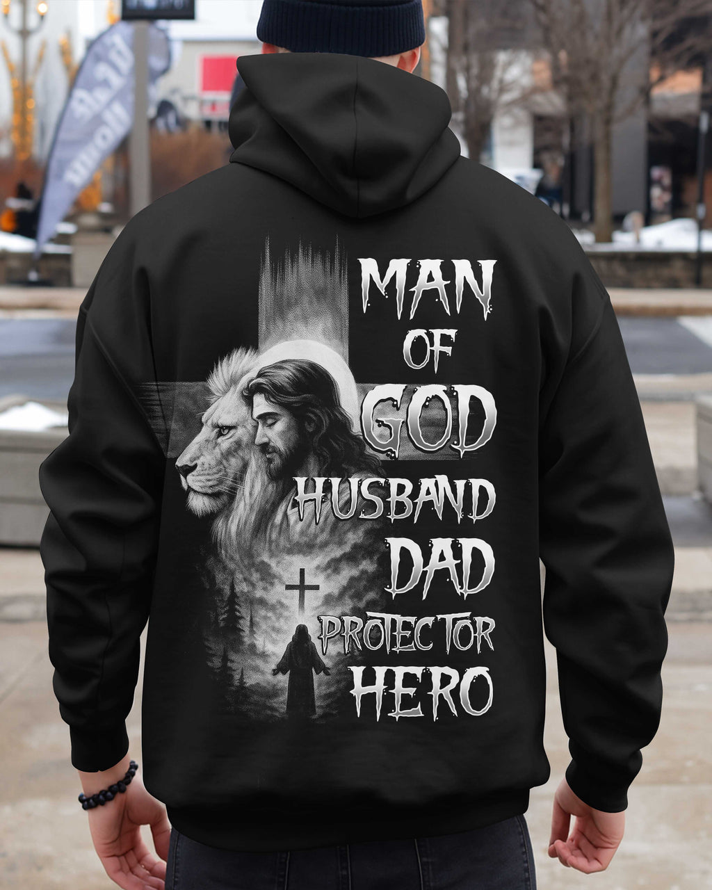 Man Of God Husband Dad Protector Hero T-Shirt