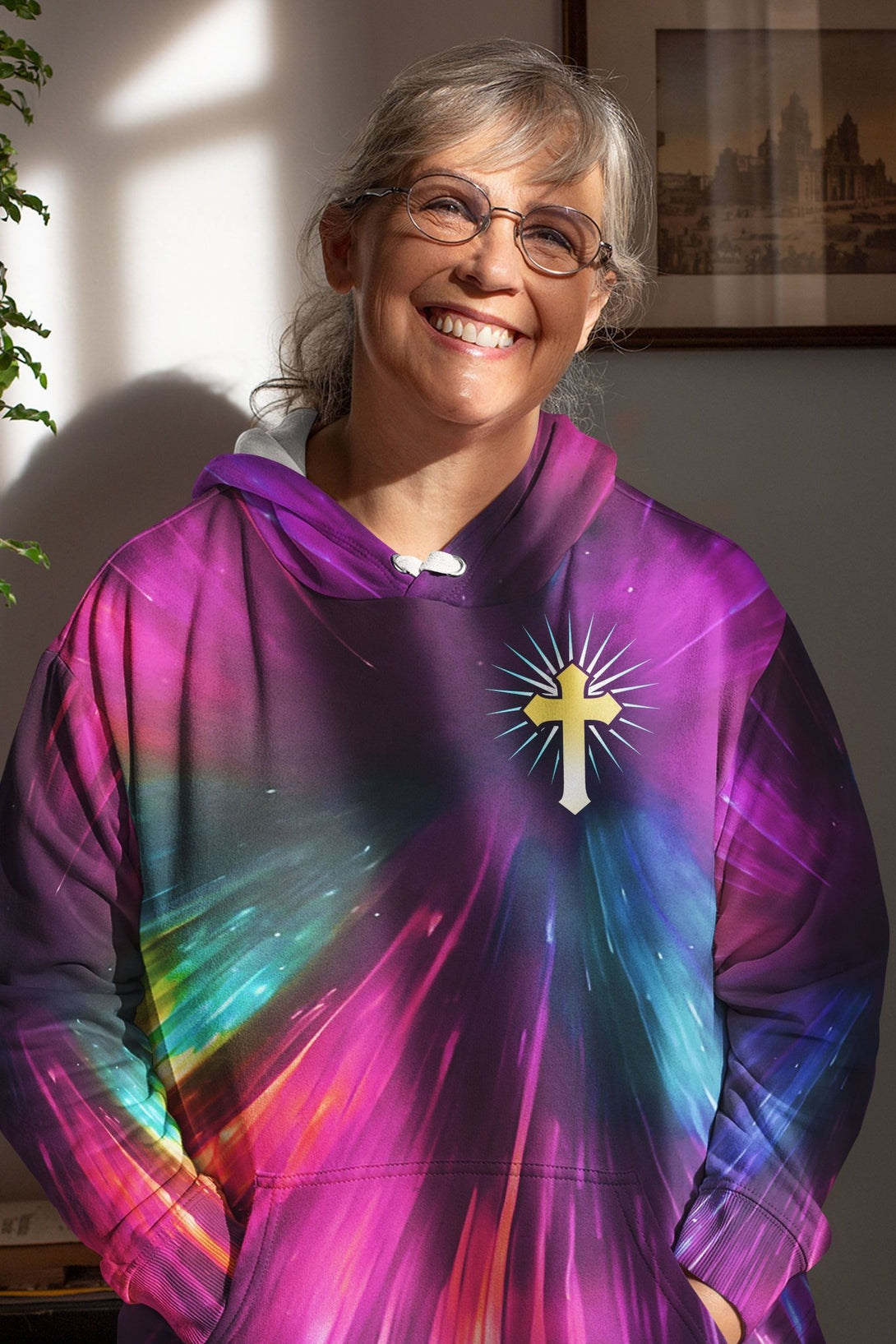 For God So Loved The World All Over Print Hoodie - Christ Color