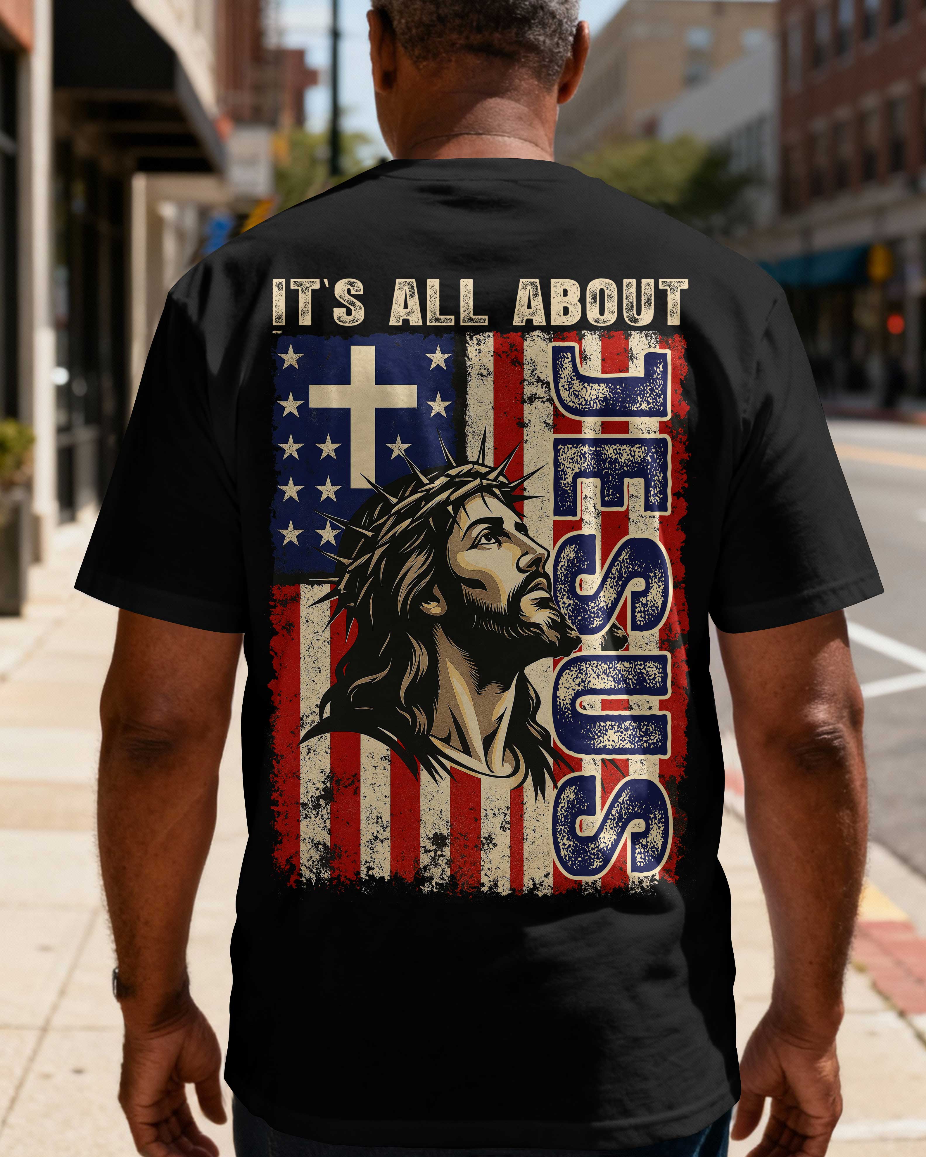 It's All About Jesus All Over Print T-Shirt