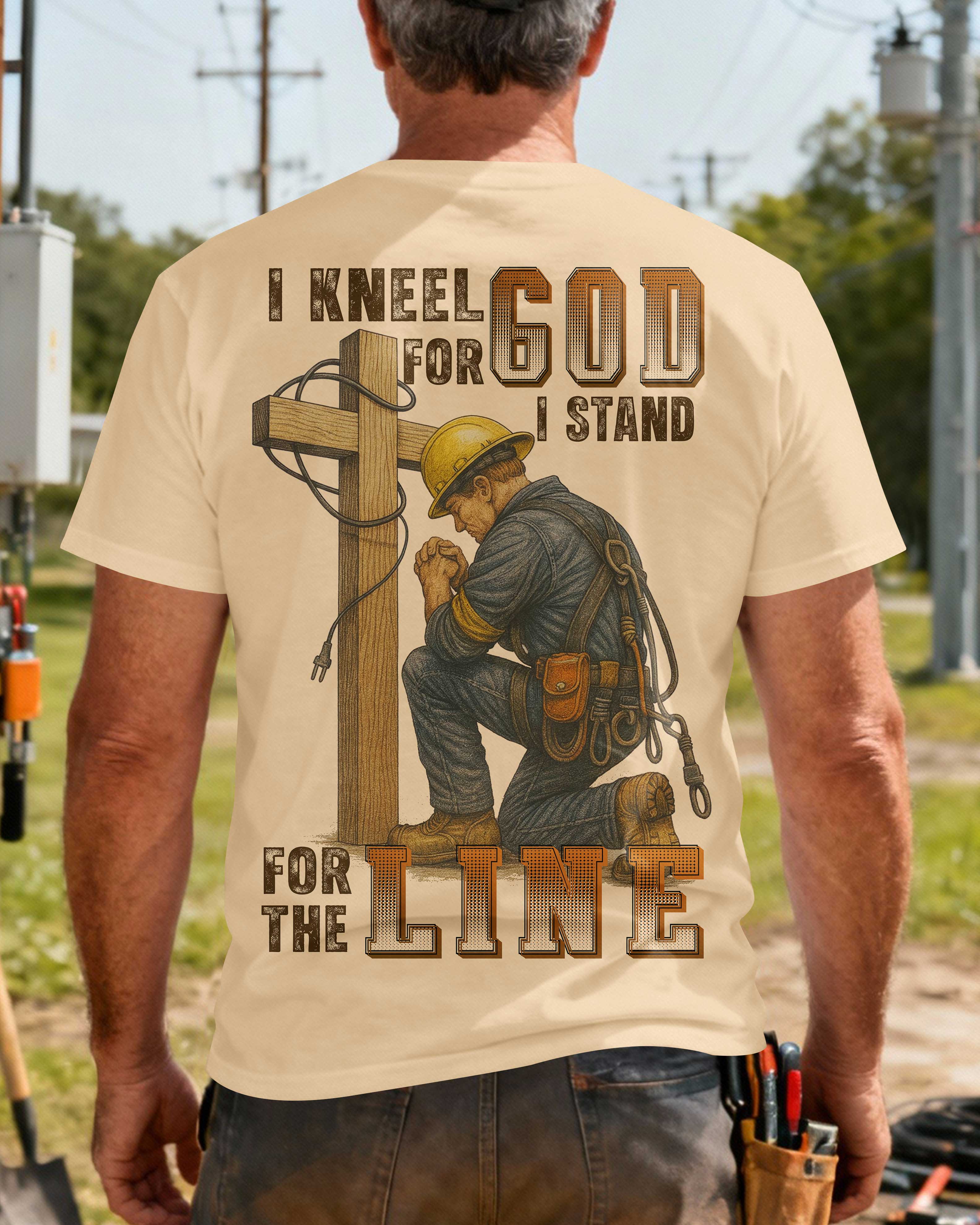 I Kneel For God I Stand For The Line T-Shirt