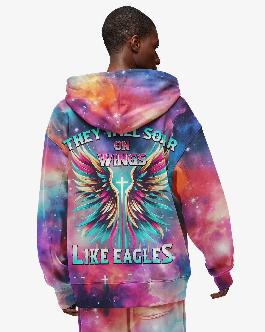 They Will Soar On Wings Like Eagles All Over Print Zip Hoodie - Christ Color
