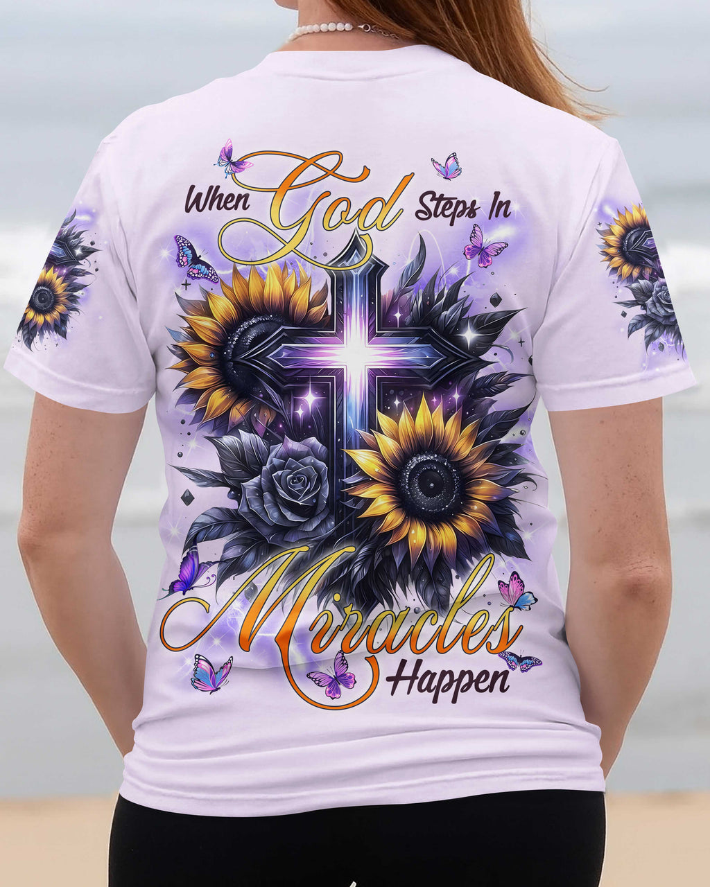 When God Steps In Miracles Happen T-Shirts