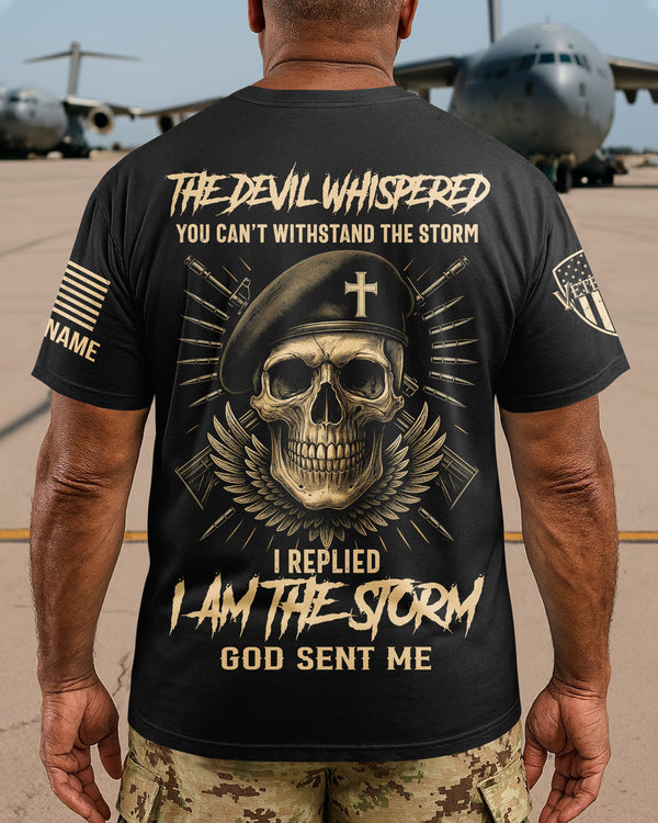 Personalized The Devil Whispered You Can’t Withstand The Storm T-Shirt