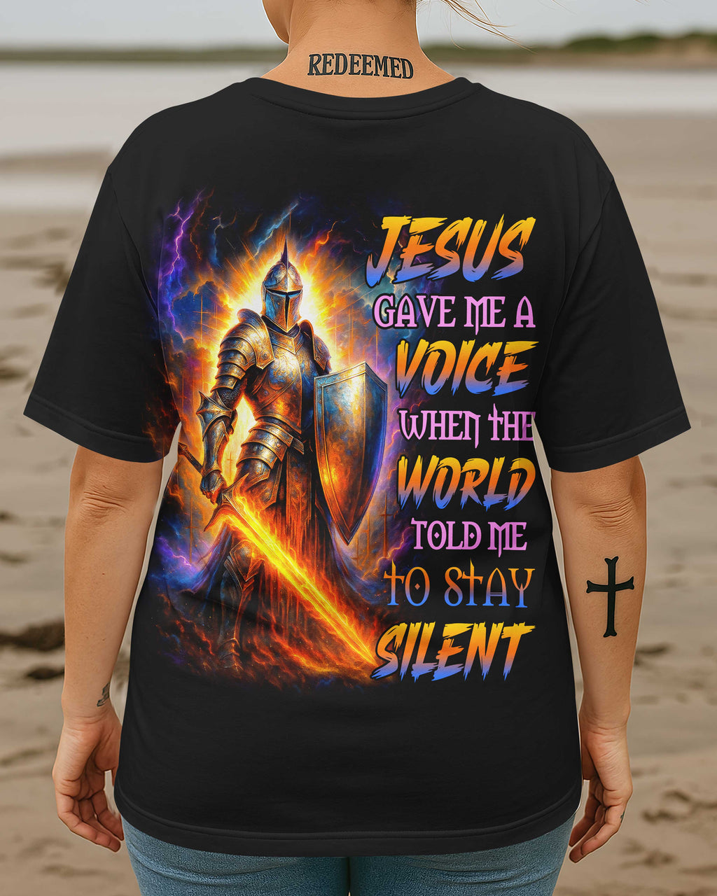 Jesus Gave Me A Voice When The World Told Me To Stay Silent All Over Print T-Shirt