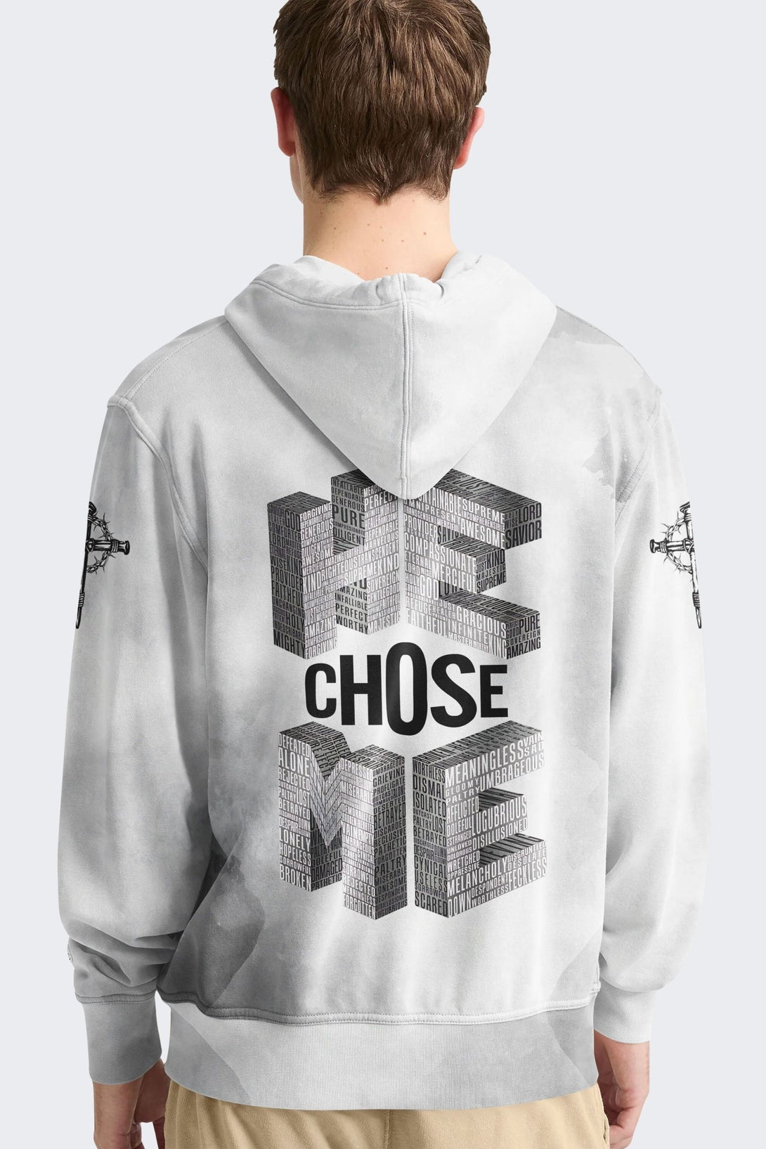 Yet He Chose Me All Over Print Hoodie - Christ Color