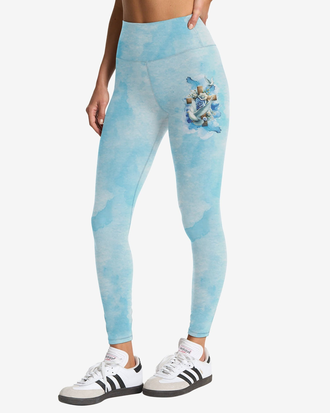 Lord Stood With Me And Gave Me Strength All Over Print Leggings - Christ Color