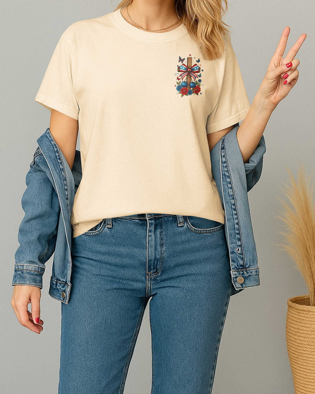 Red White And Blueberries All Over Print T-Shirt