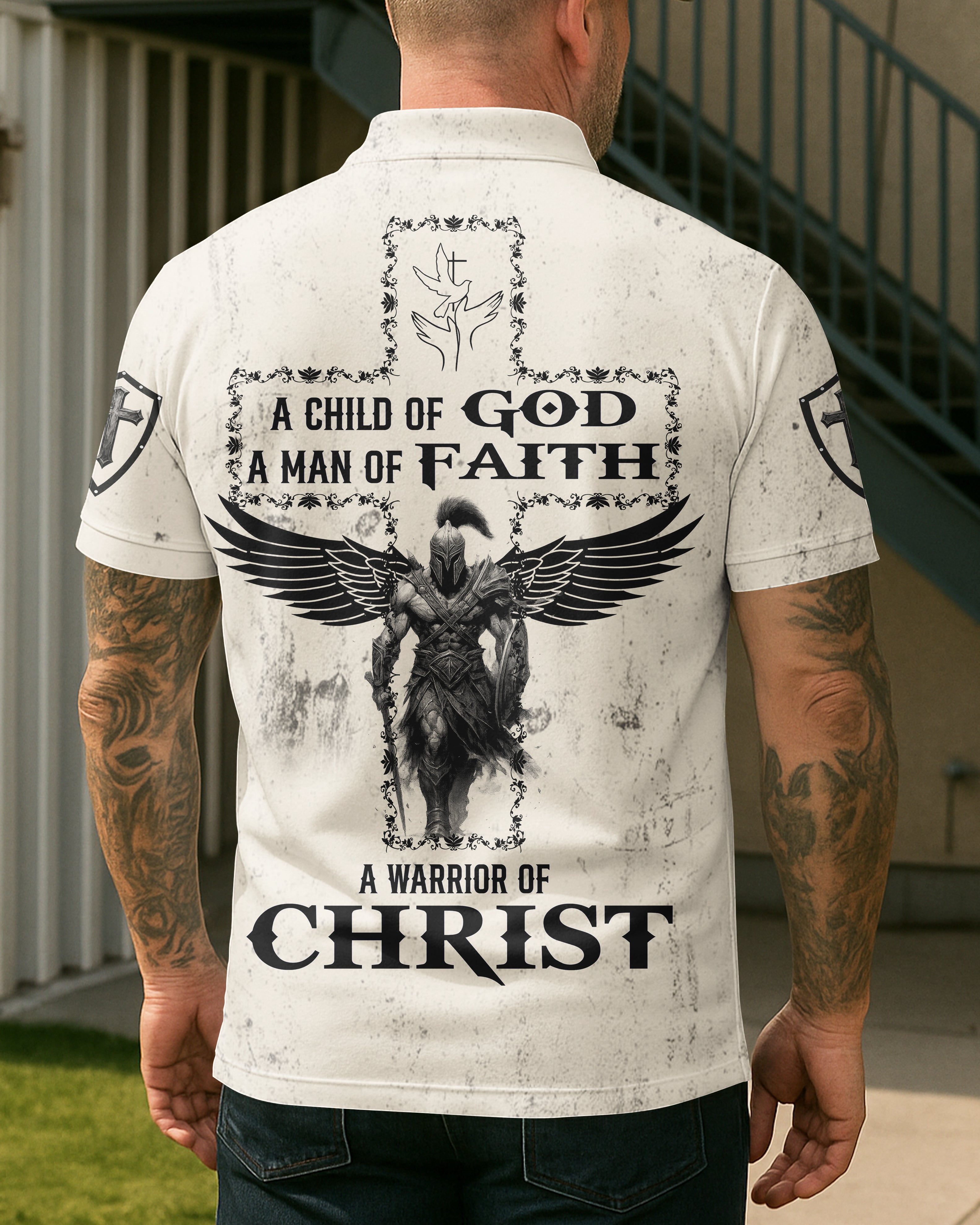 A Child Of God A Man Of Faith A Warrior Of Christ T-Shirt