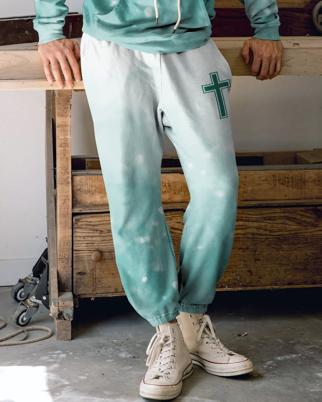 Jesus Is My Living Hope All Over Print Jogger Pants - Christ Color