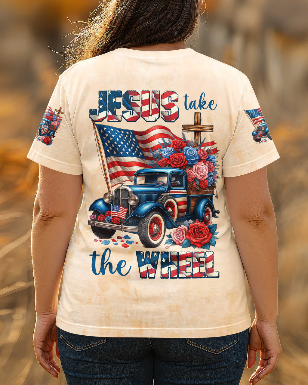 Jesus Take The Wheel All Over Print T-Shirt