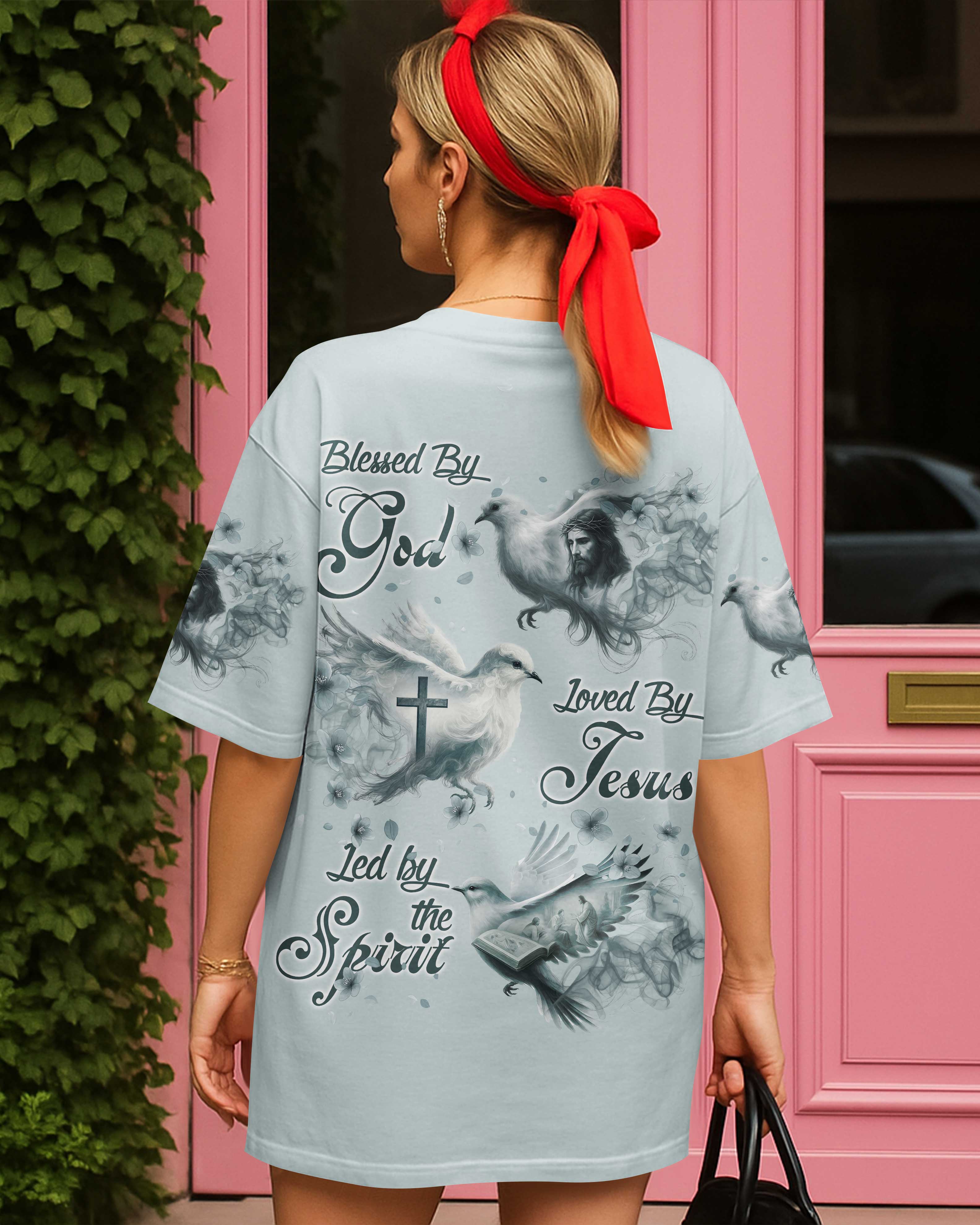 Blessed By God Loved By Jesus Led By The Spirit T-Shirt