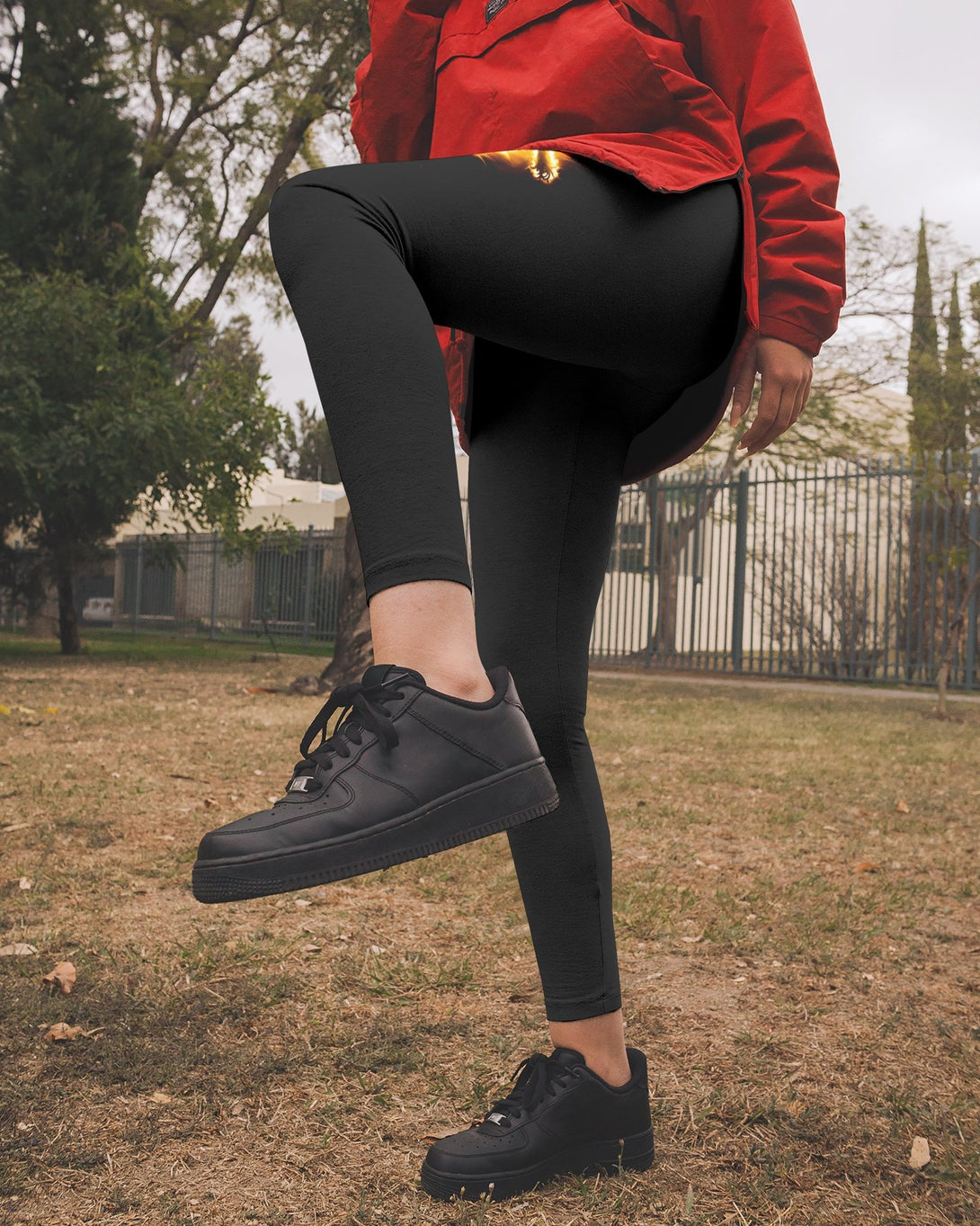 Baptized In Fire All Over Print Leggings - Christ Color