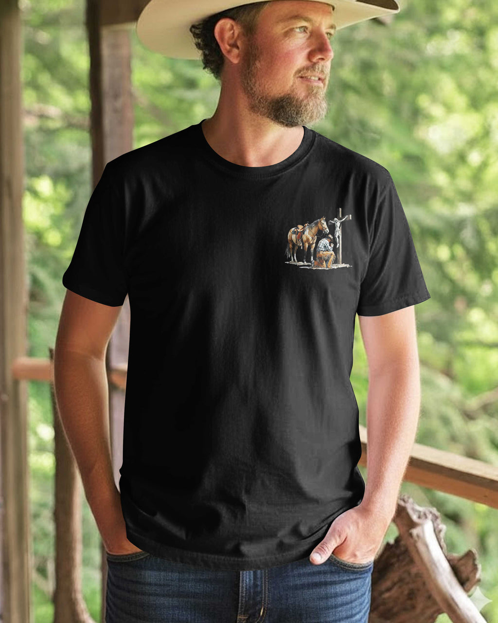 This Cowboy Kneels Before Only One King T-Shirt
