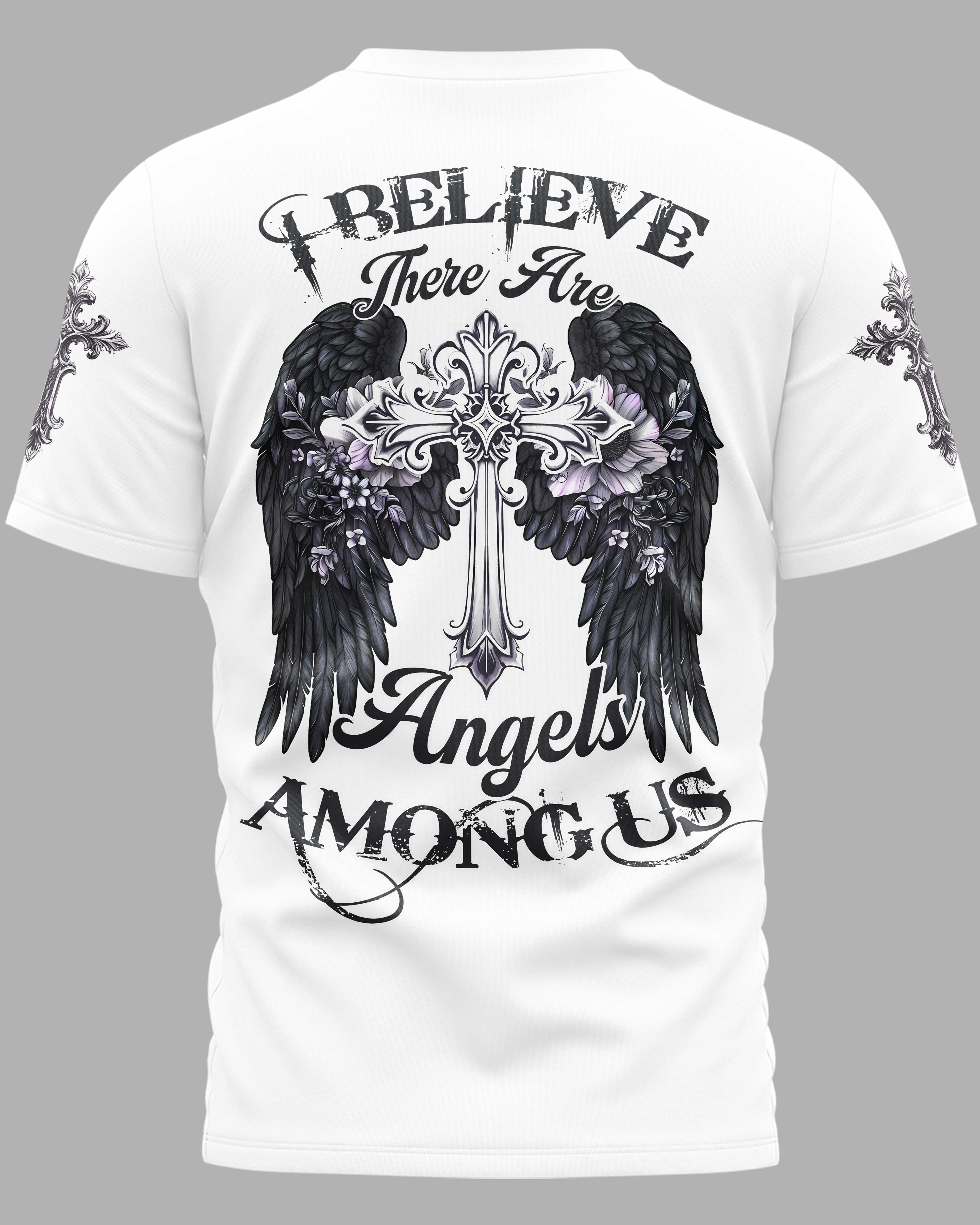 I Believe There Are Angels Among Us All Over Print T-Shirt