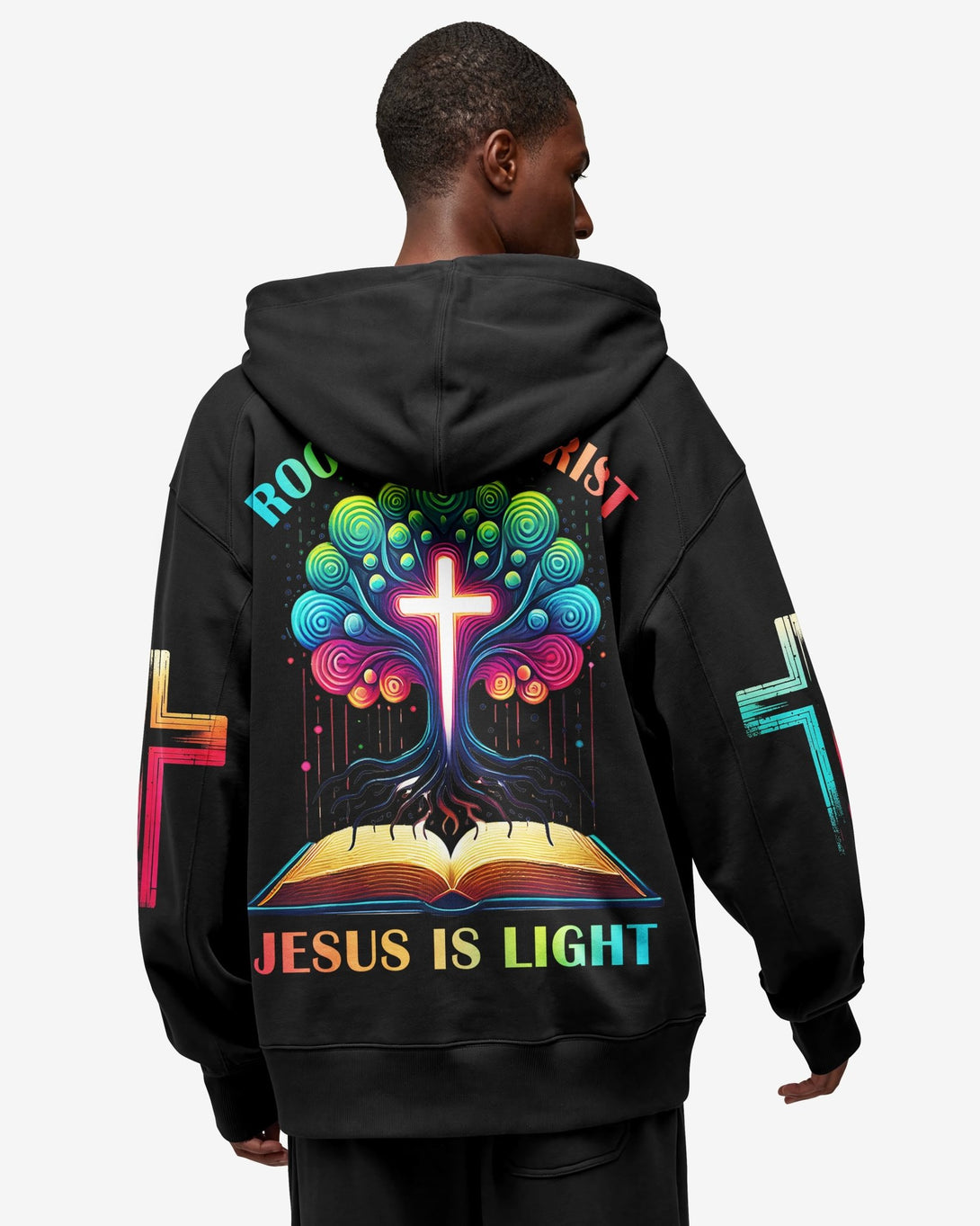 Rooted In Christ Jesus Is Light All Over Print Zip Hoodie - Christ Color